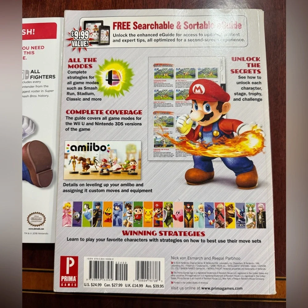 Nintendo Super Smash Bros. Guide with Multicolor Cover
